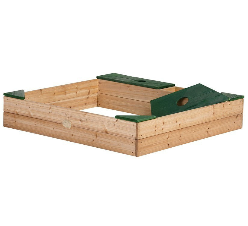 Axi Wooden Sandbox + Accessories Storage + Tarpaulin