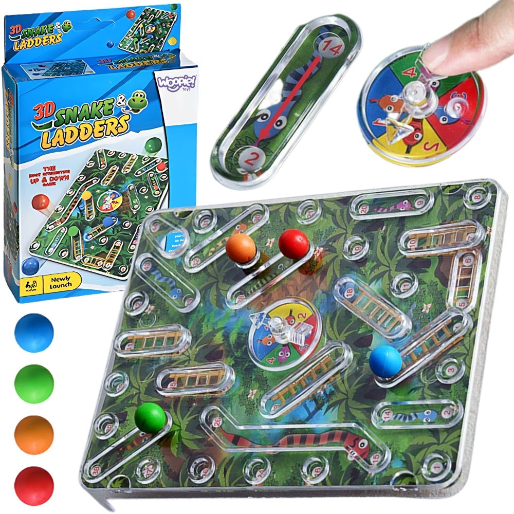 Woopie Classic Family Game Snakes And Ladders 3d