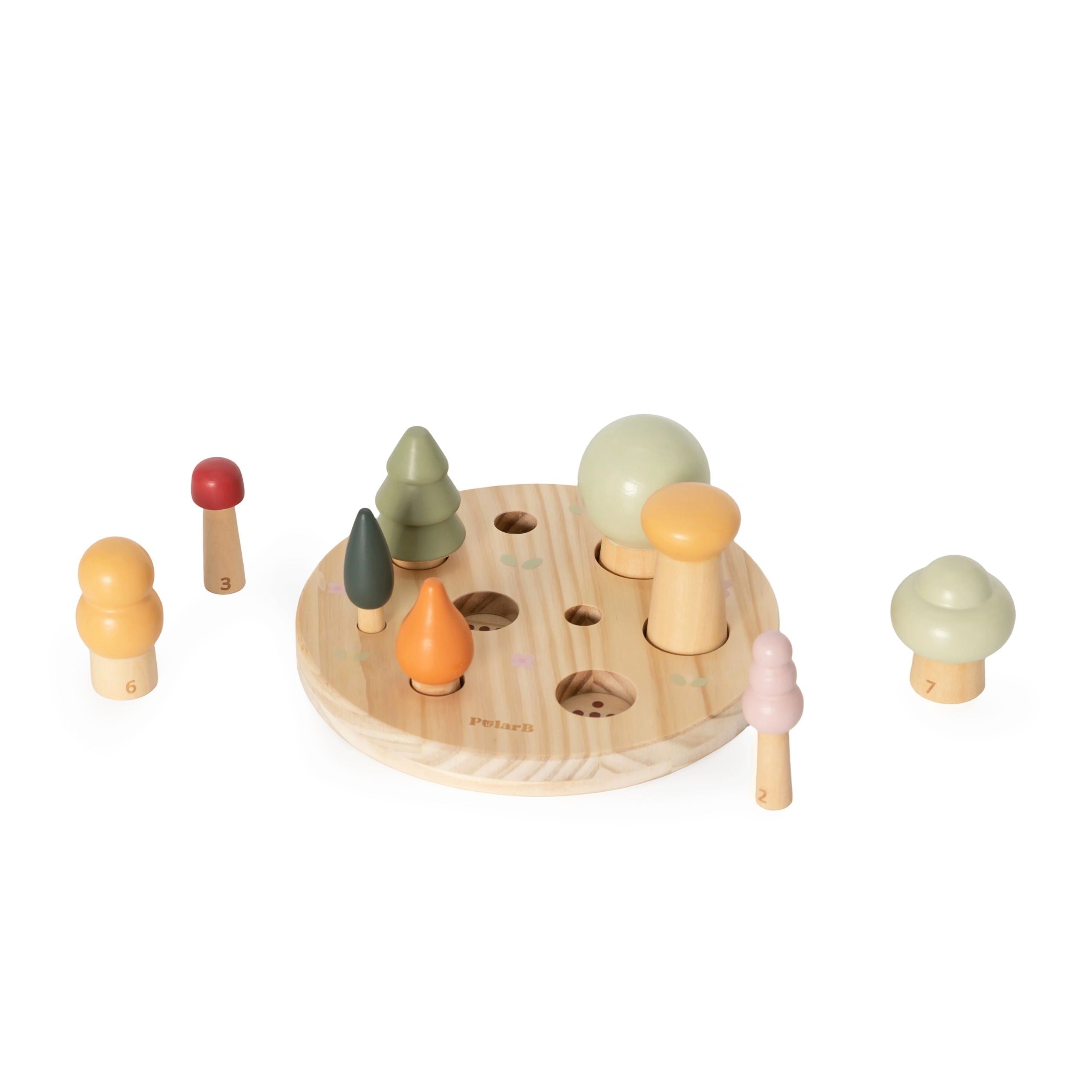 Viga Polarb Wooden Puzzle Sorter Forest Trees Learning Counting 1-9 18+ Viga Polarb