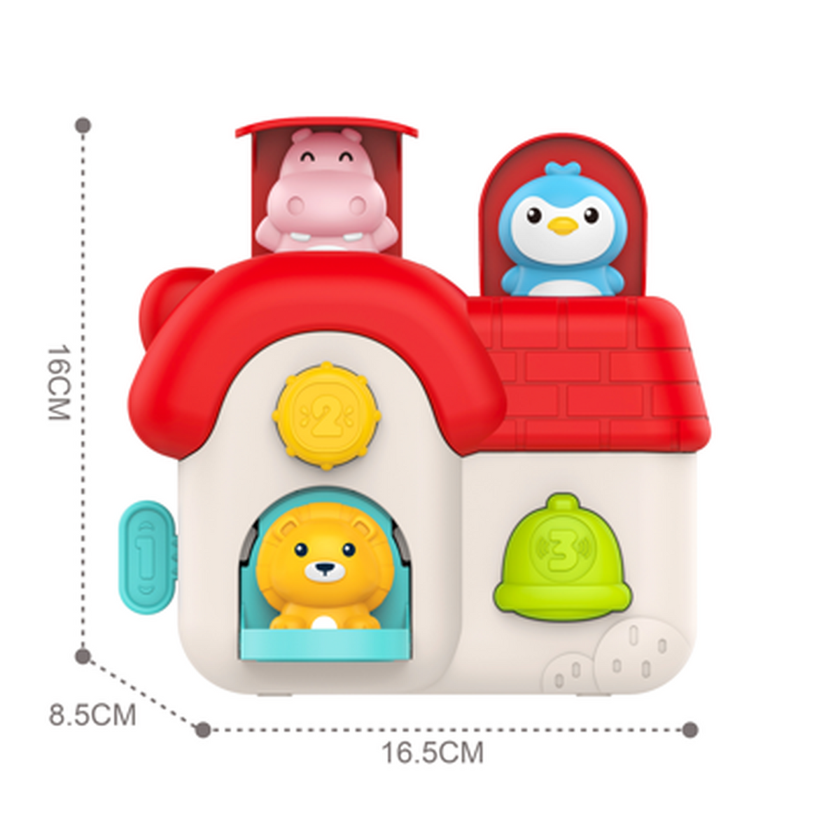 Woopie Baby Interactive Pop-up Hus Pop-up Dyr Manipulerende legetøj 18m+