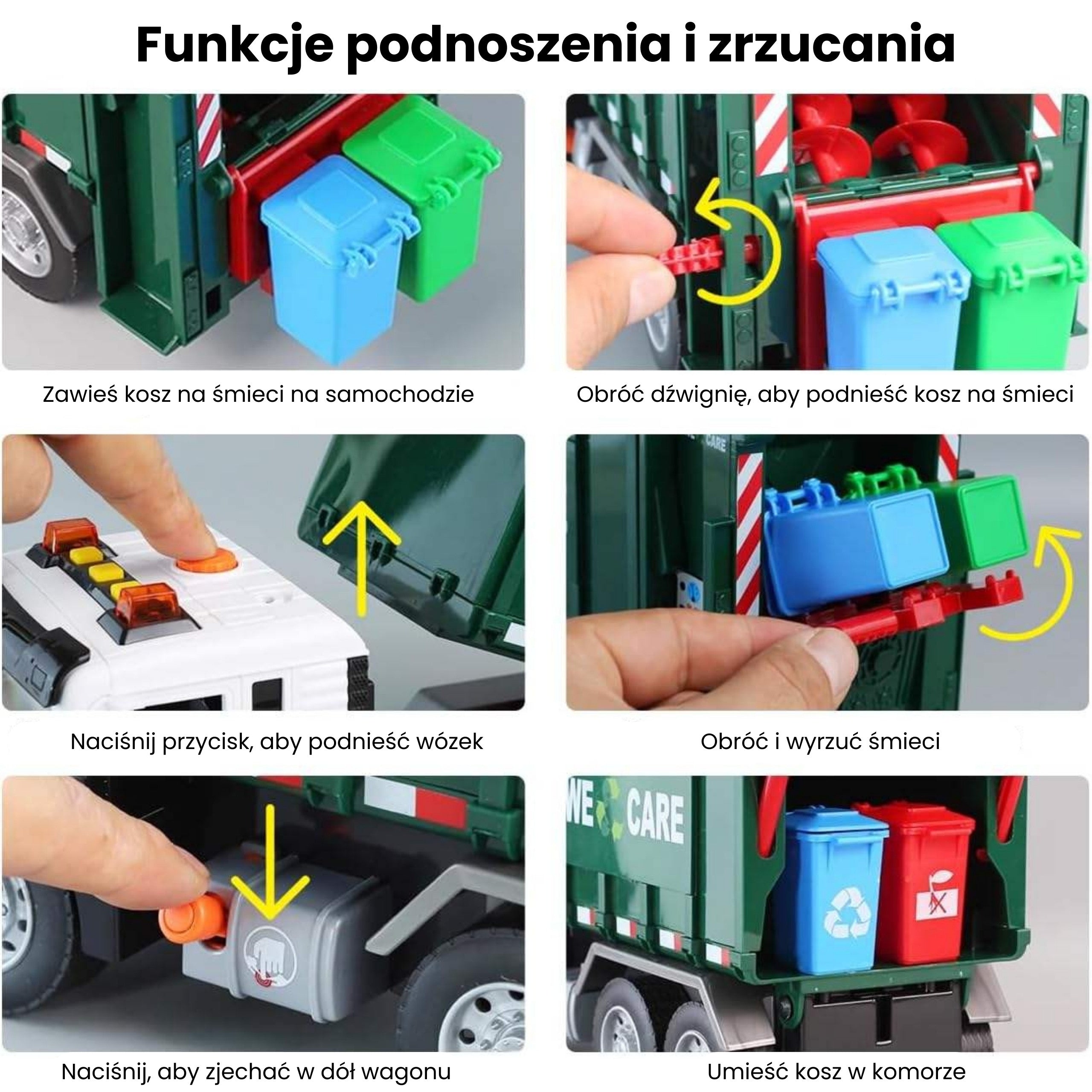 Woopie Garbage Truck Garbage Segregation - Scara 1:10
