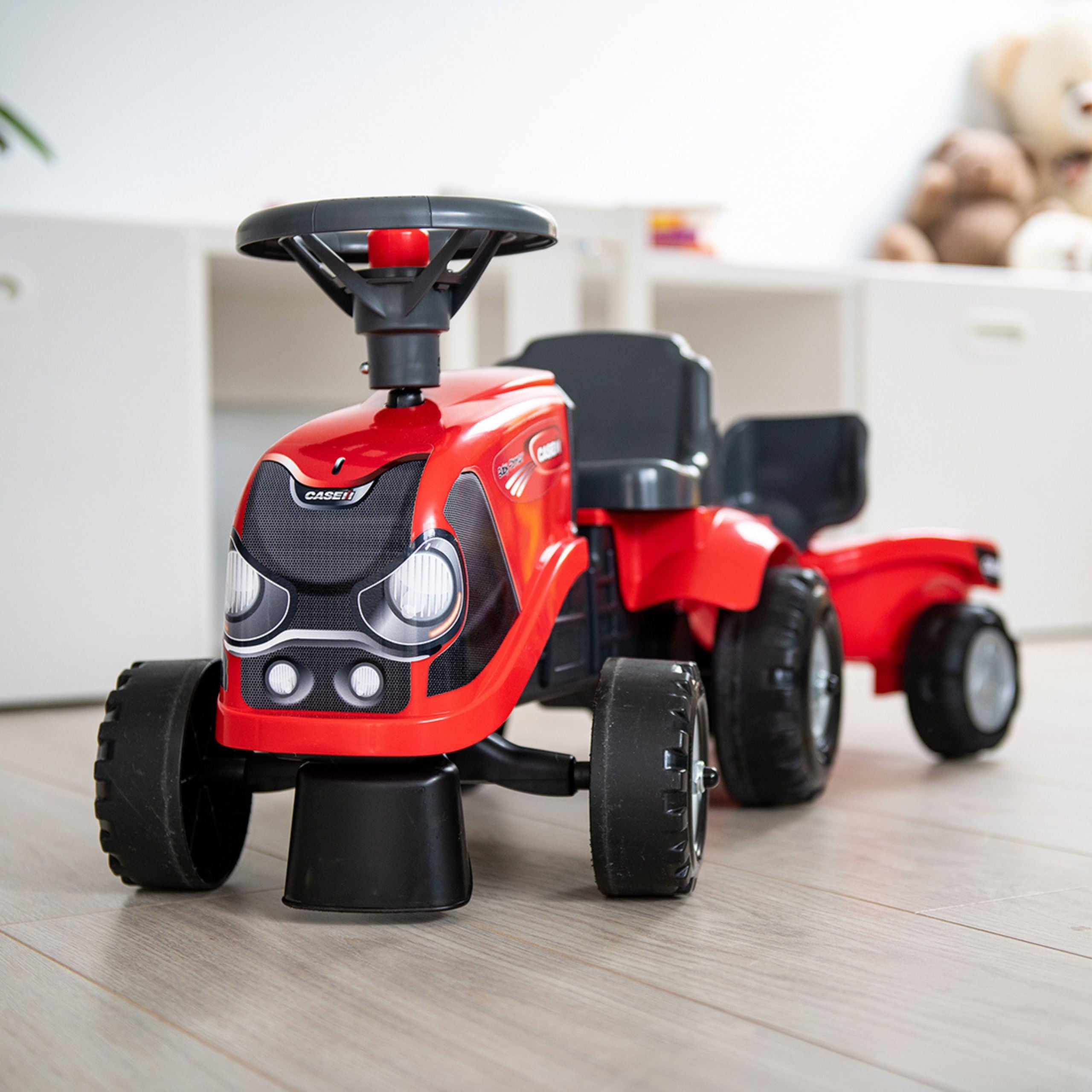 Falk Baby Case Ih Ride-on Red с ремарке + аксесоари за възраст над 12 месеца
