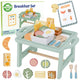 Комплект за закуска Woopie Green и ресторант - Игра за поръчка с поднос и аксесоари