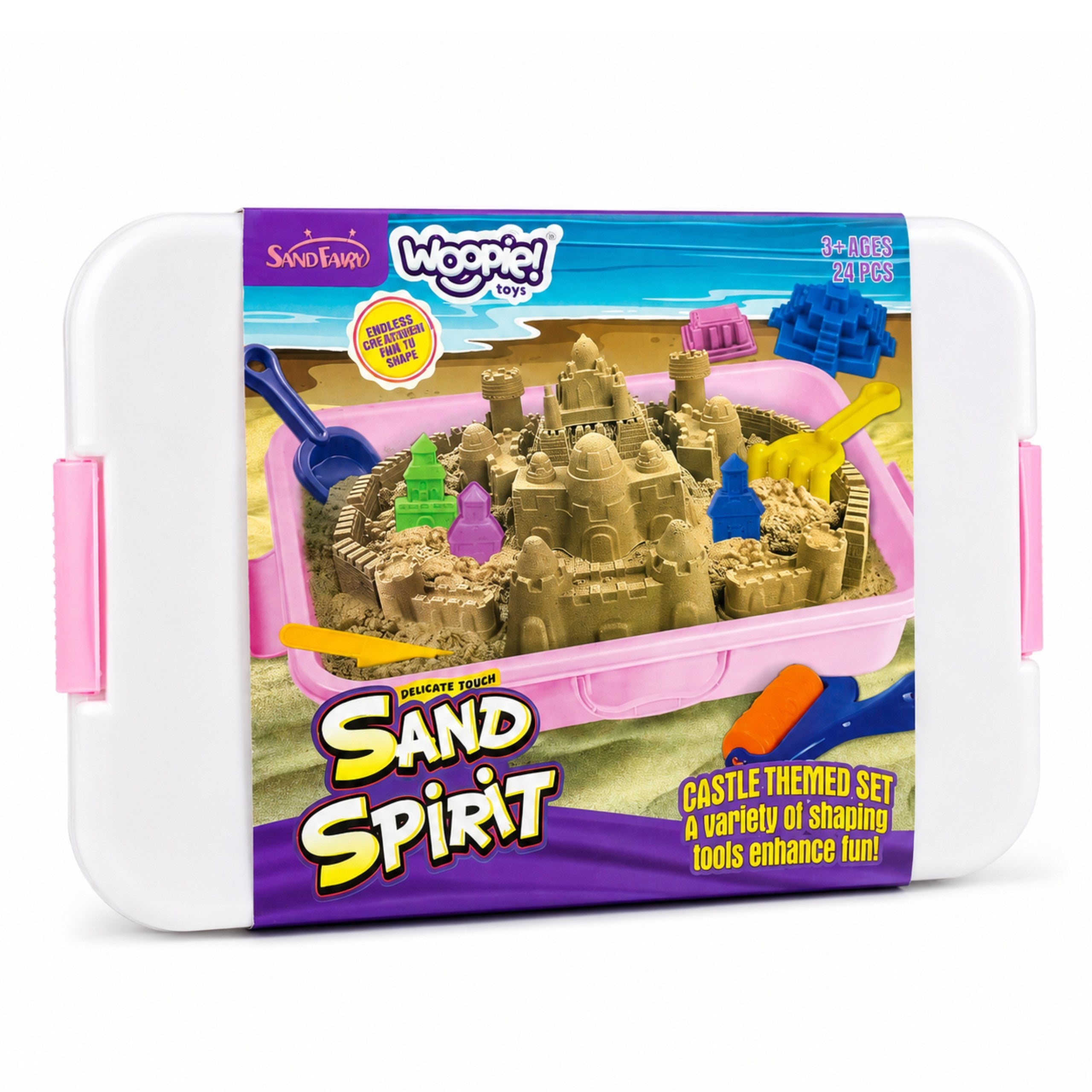 Woopie Kinetic Sand Magic Castle Set 22 Pcs Suitcase