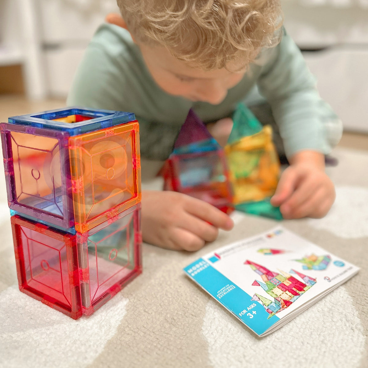 Klocki magnetyczne Montessori Woopie 3d