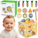 Tooky Toy Wooden Spring Educational Cube 5-in-1