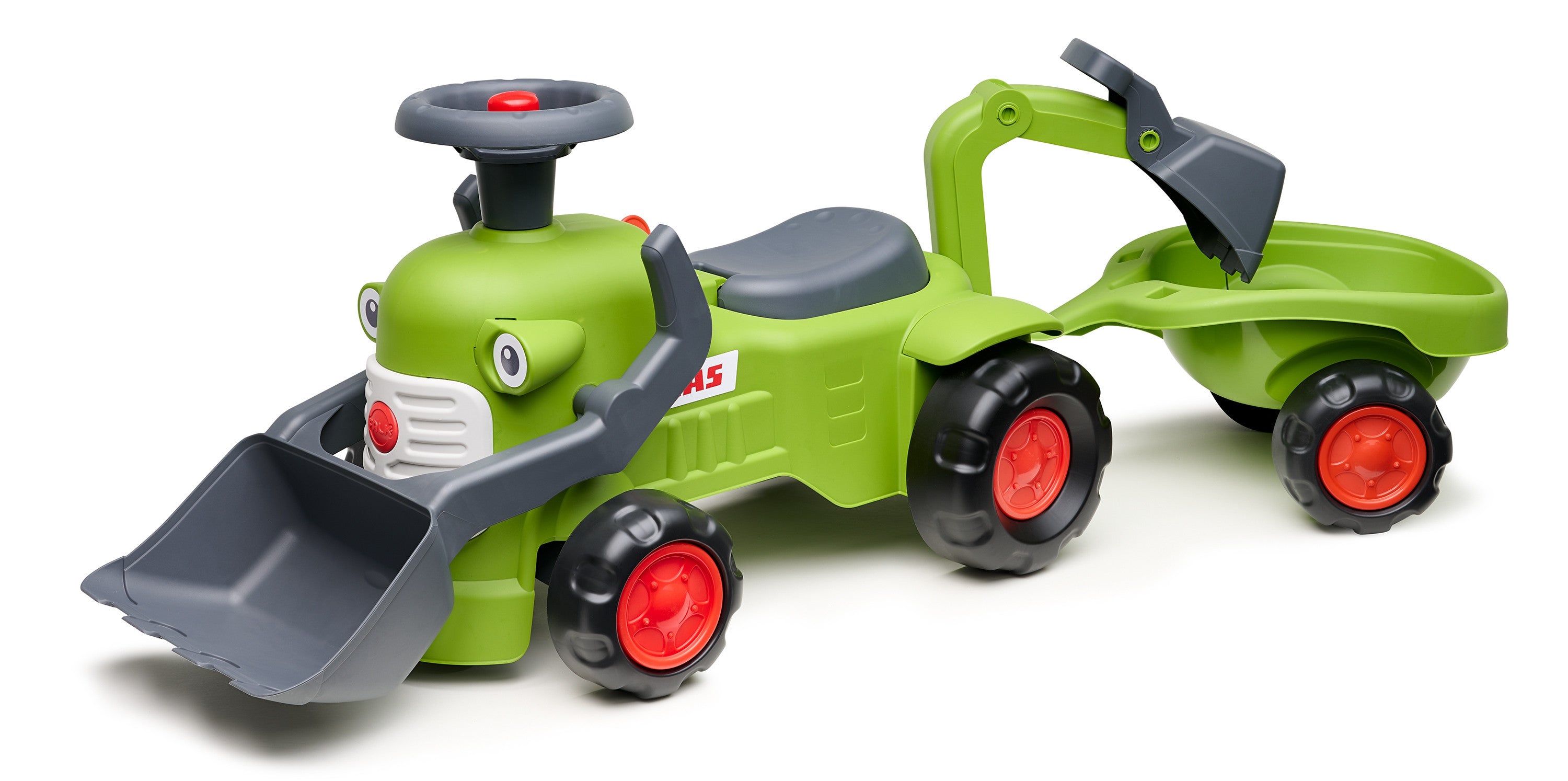 Falk Claas Ride-on Tractor With Trailer Loader And Bucket