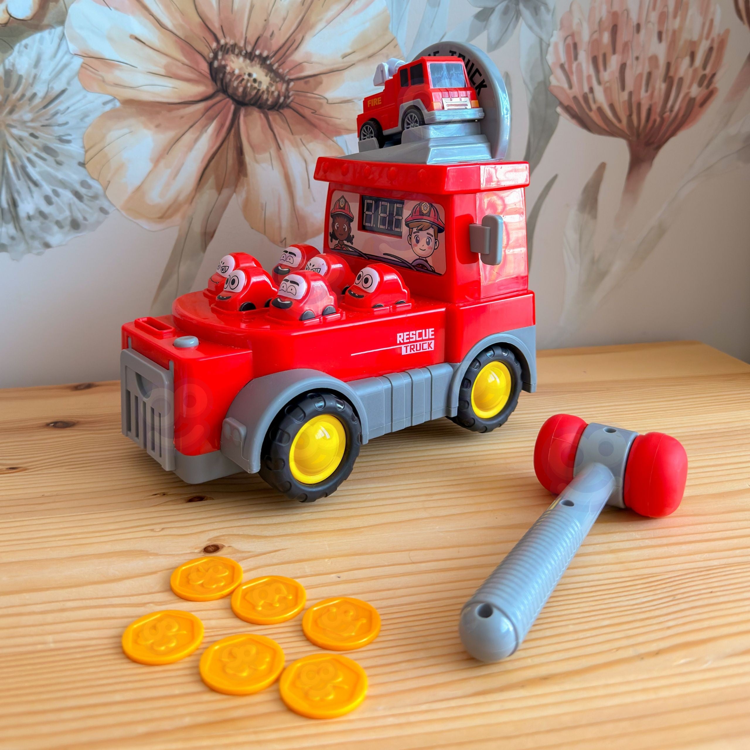Woopie Hammer Strike Skill Game Fire Department avec accessoires