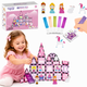 Conjunto de blocos magnéticos Woopie Princess Castle 50 unidades.