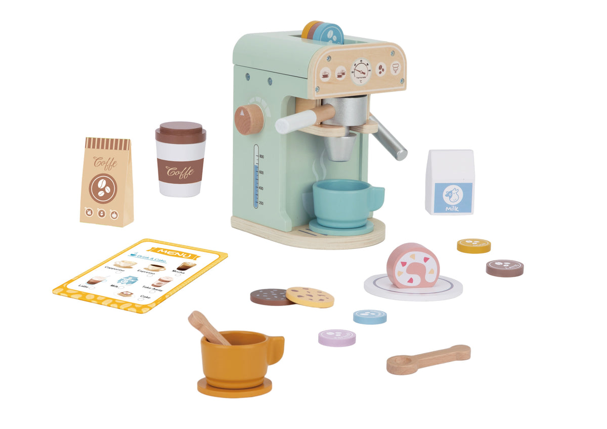 Woopie Zielony Drewniany Ekspres Do Kawy Cukiernia Barista 25 Szt.