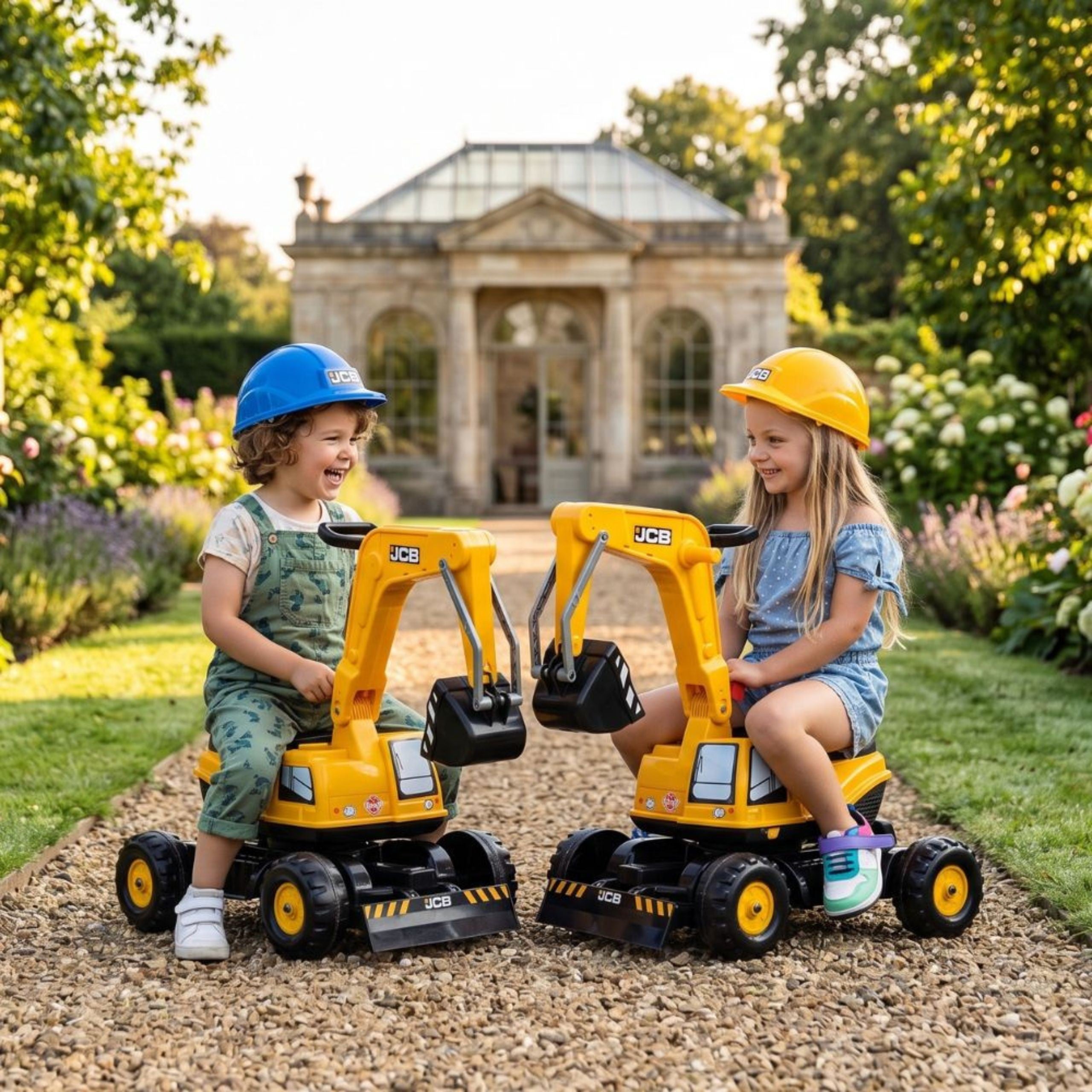 Pelle Falk Jcb Digger Rotative Godet Mobile Jaune À Partir De 3 Ans.