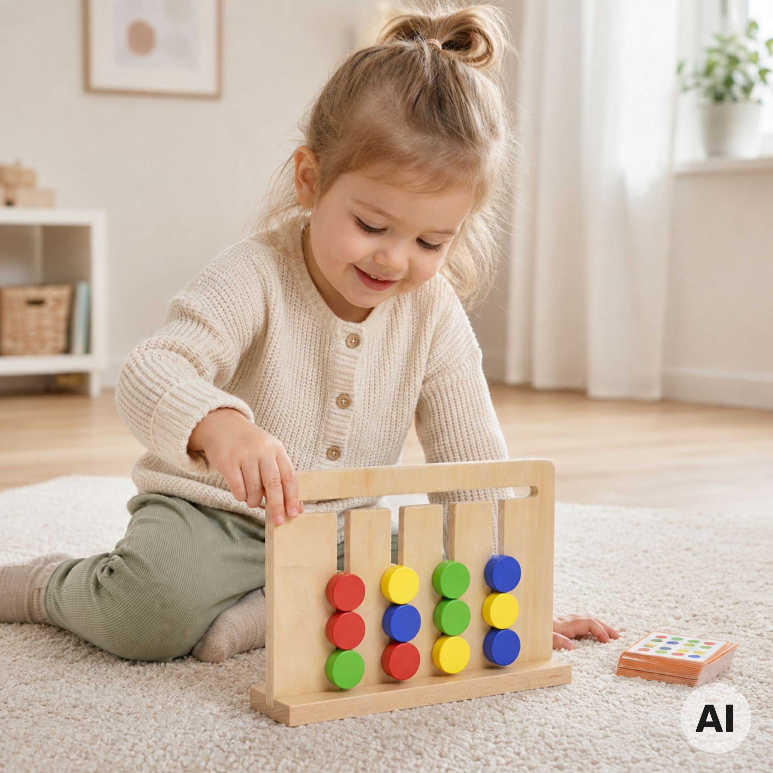 Viga Montessori kleur- en vormpuzzelspel