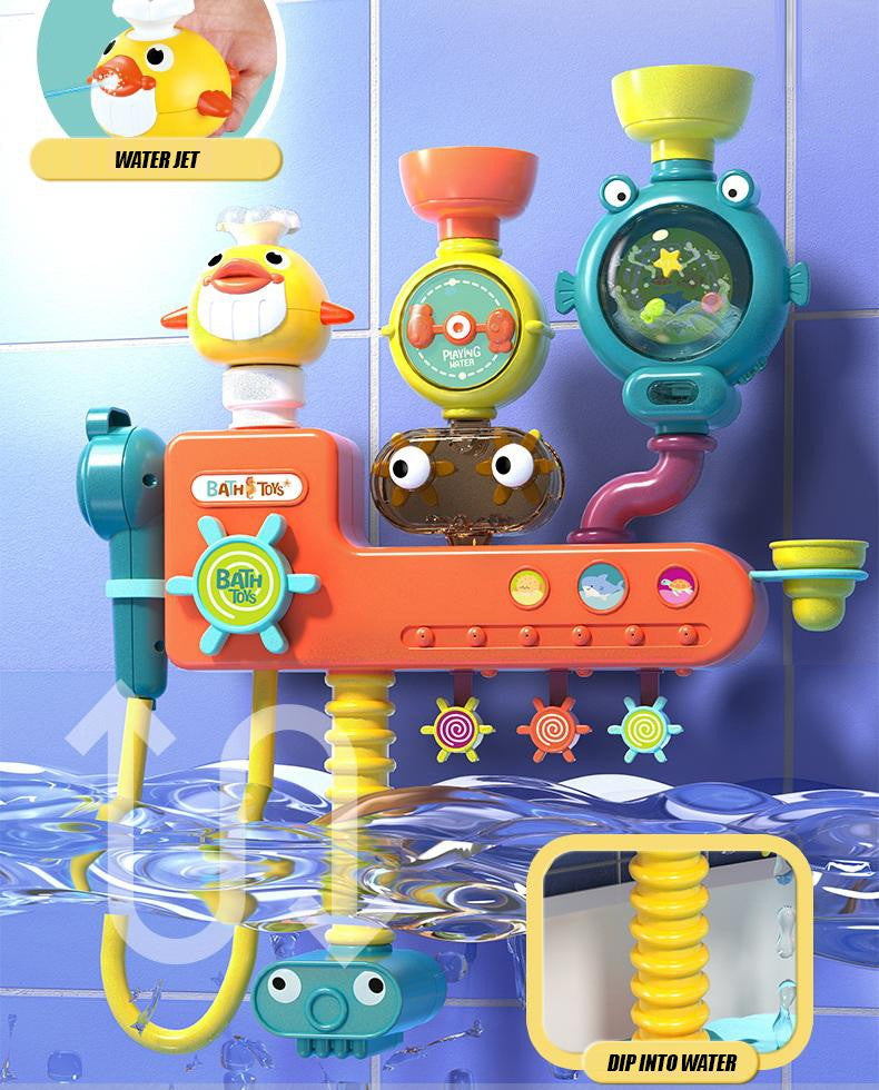 Woopie Baby Bath Zabawka Kran Fontanna prysznicowa Kaczka przelewowa
