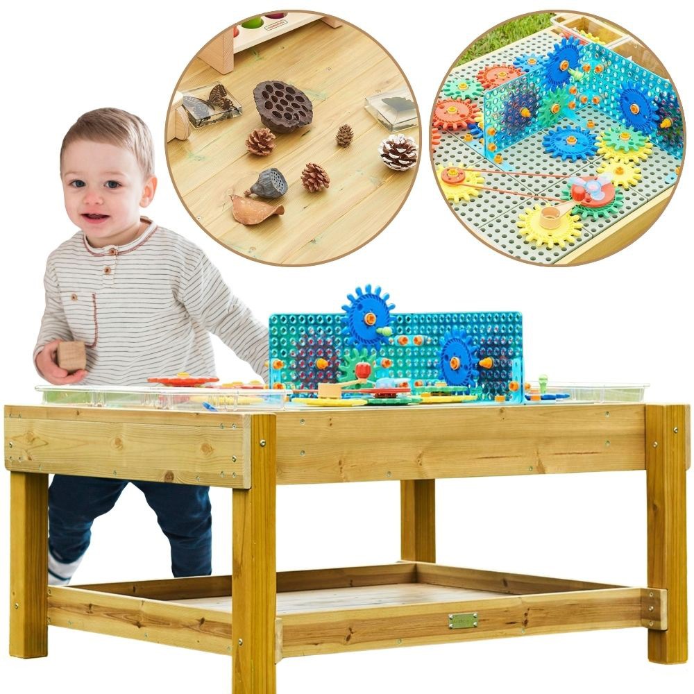 Masterkidz fa oktatóasztal 1200l szár kültéri + kiegészítők