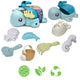 Woopie Green 2-v-1 Turtle Sand and Bath Set 8 kusů biologicky rozložitelného organického materiálu