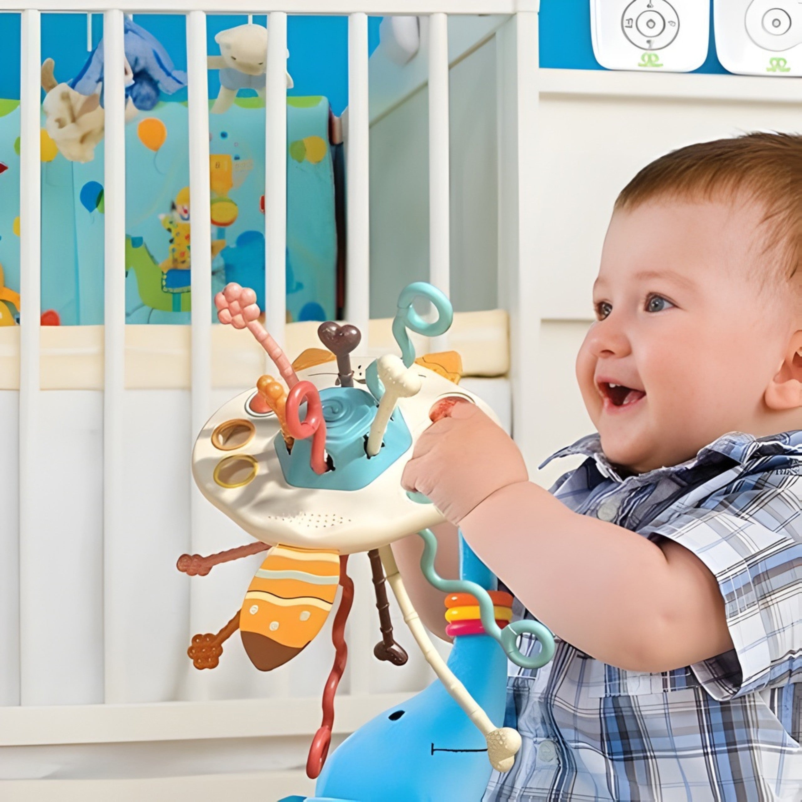 Woopie Baby Montessori Juguete sensorial Sonajero mordedor Zorro multifuncional