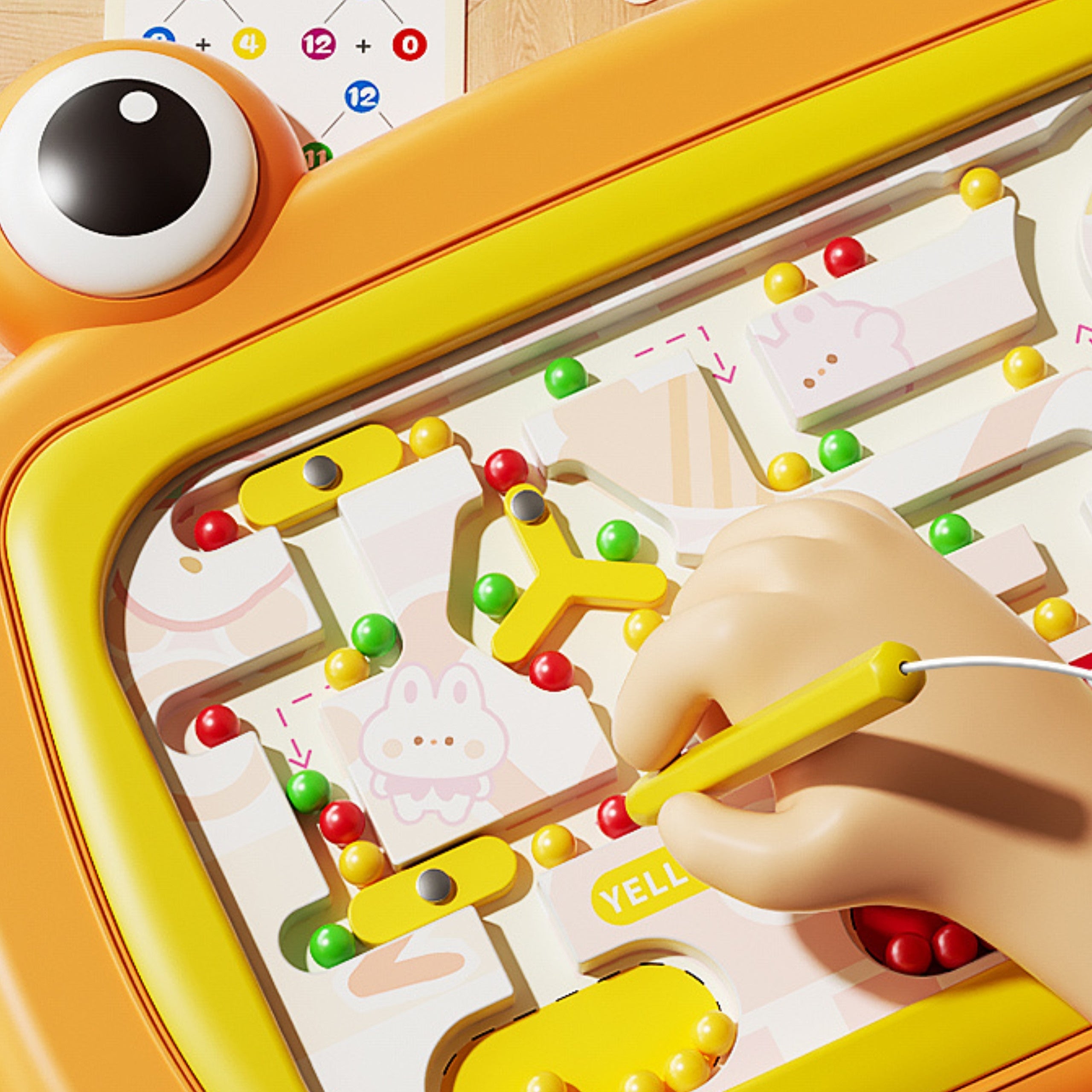 Woopie Montessori mágnestábla Rák labirintus narancs