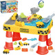 Woopie Wassertisch 2 in 1 Sandkasten Baustelle + 4 Autos 12 Stk.