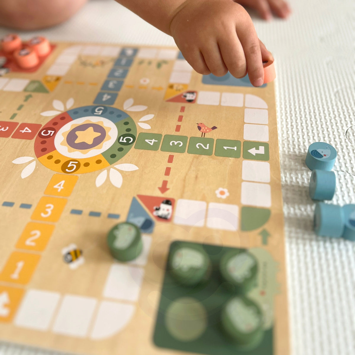 Woopie Green Logic Brädspel 2 i 1 Ludo + ormar och stegar