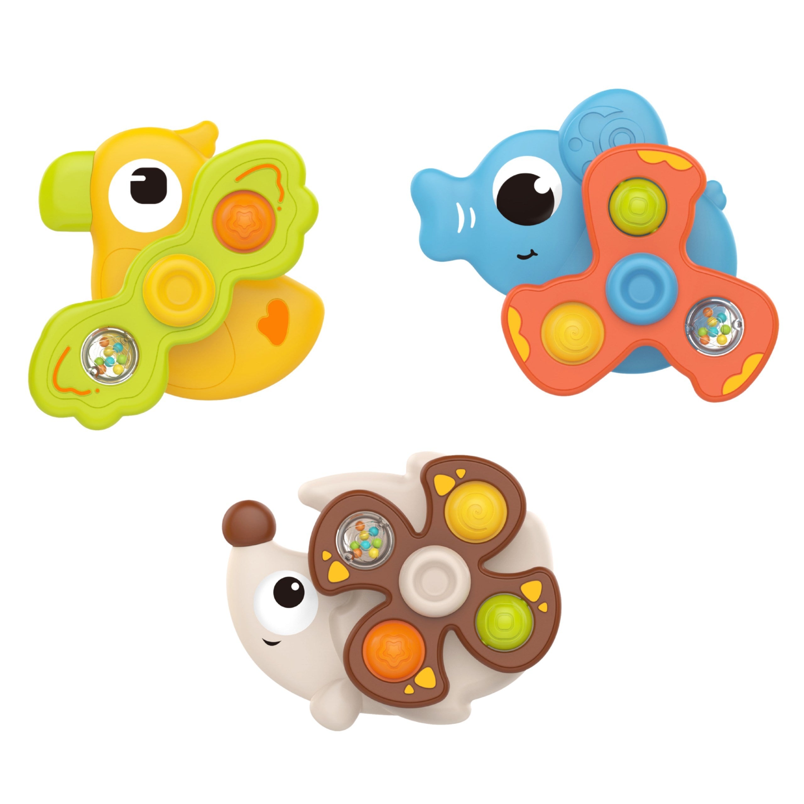 Woopie Baby Sensory Spinners Sugkoppar Djur 3 st.