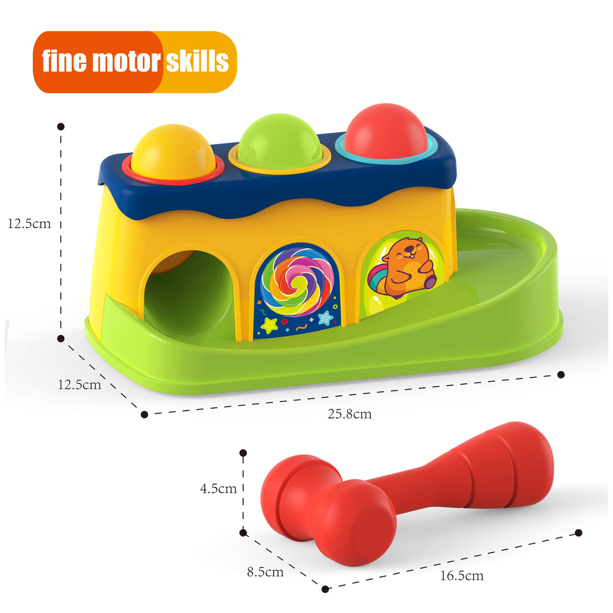 Woopie Baby Colorful Montessori Hammer Punch