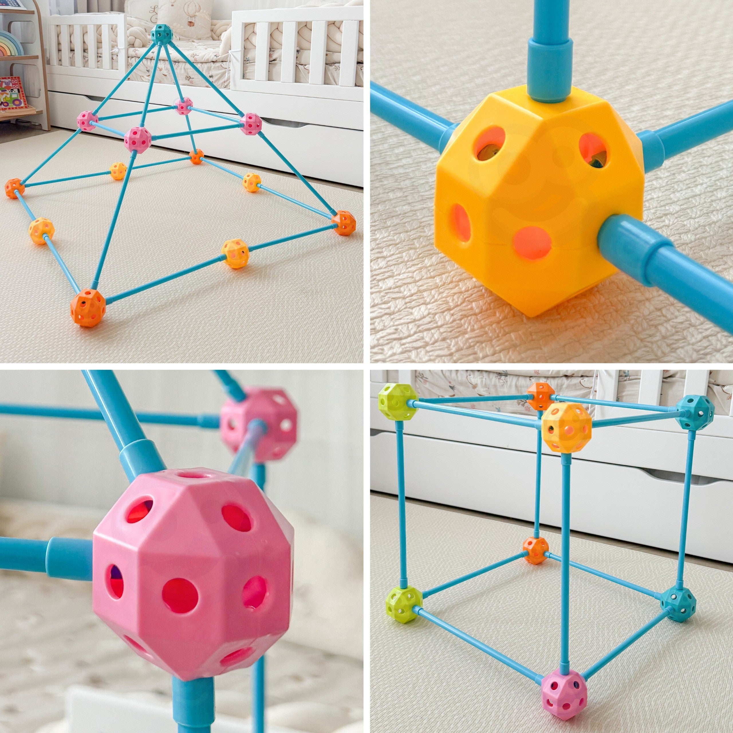 Woopie Construction Set Xxl Pajitas De Tubo De Base De Carpa 340 Piezas.