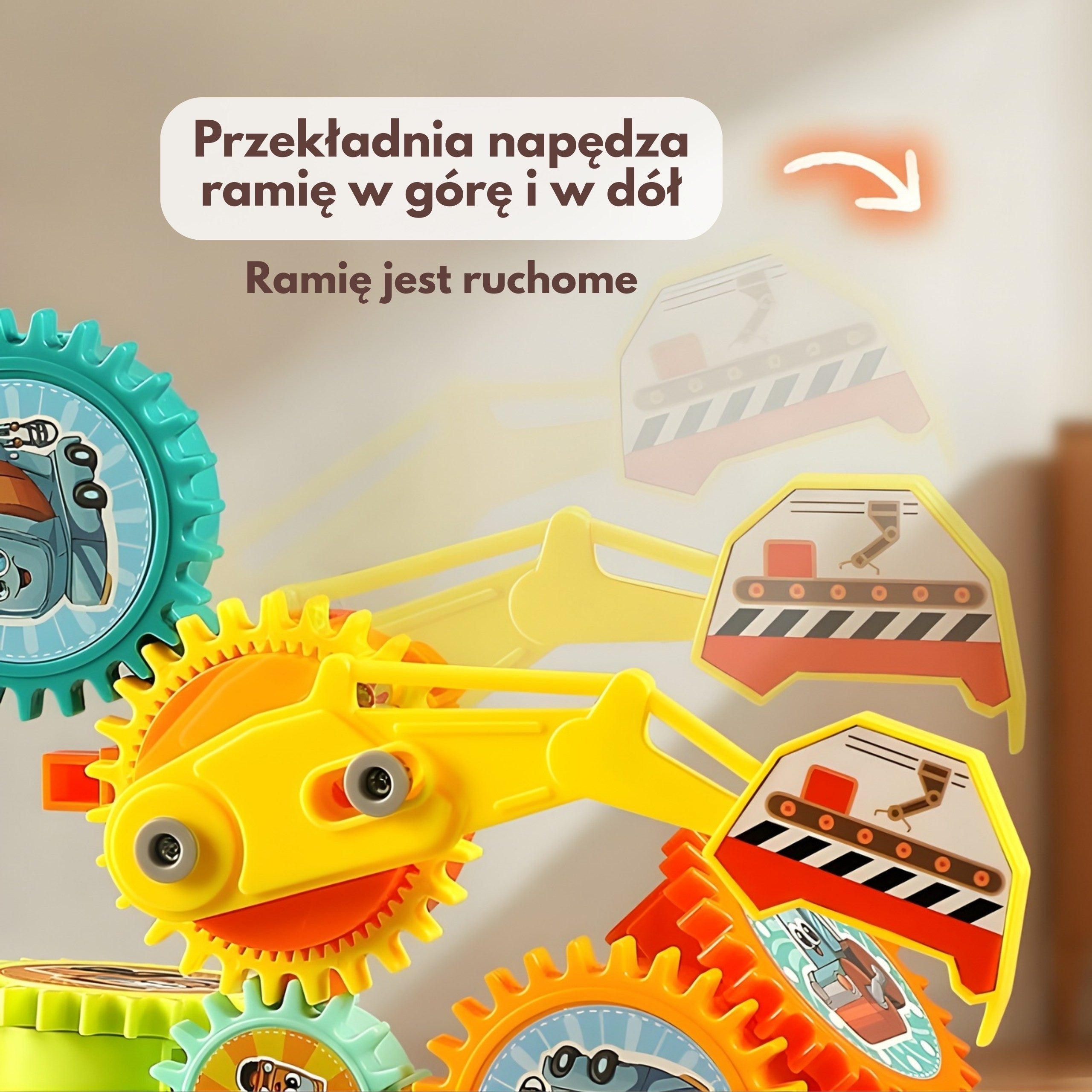 Woopie interaktív építőelemek fogaskerekek 18 db.