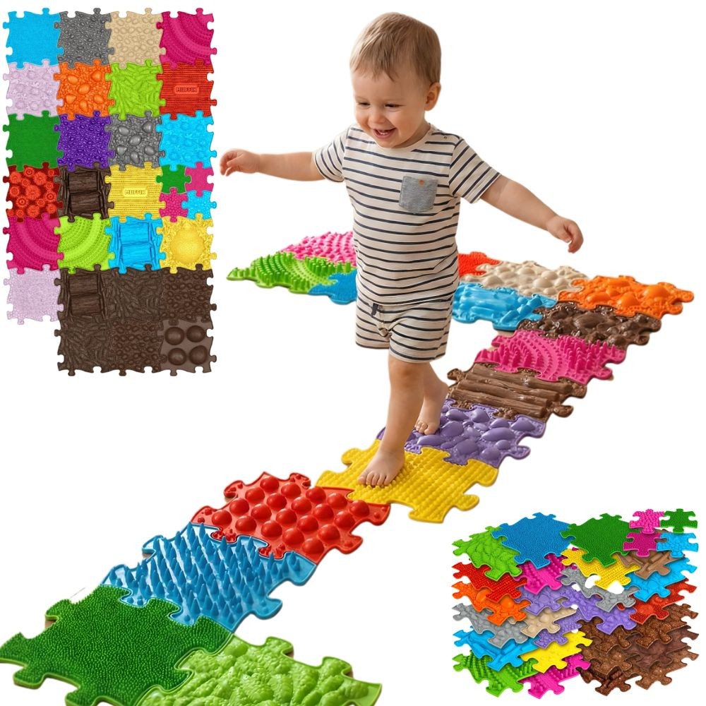 Woopie Orthopedic Sensory Mat Royal Puzzle 26 части + 4 малки