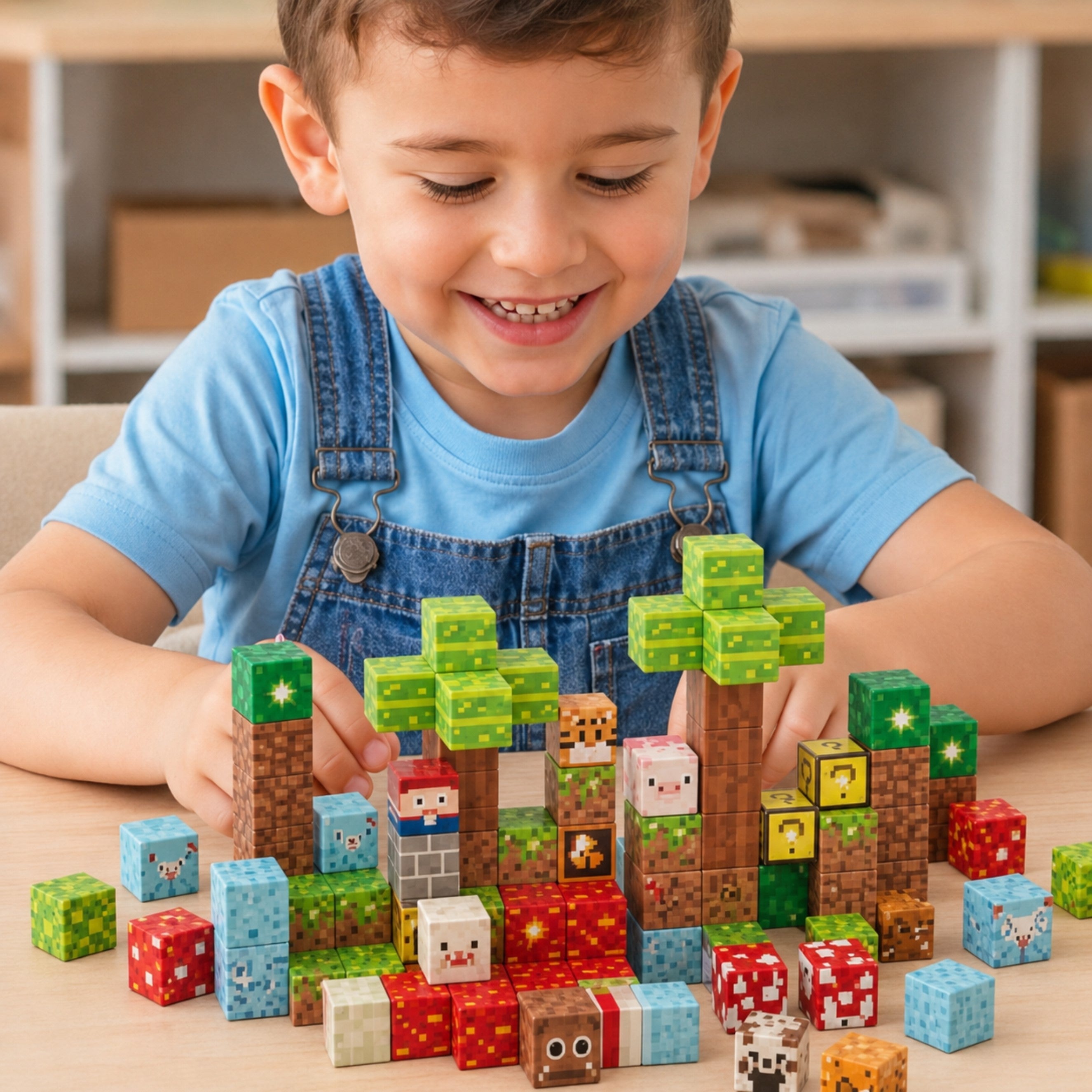 Woopie Mattoncini Magnetici Foresta 75 Pezzi.