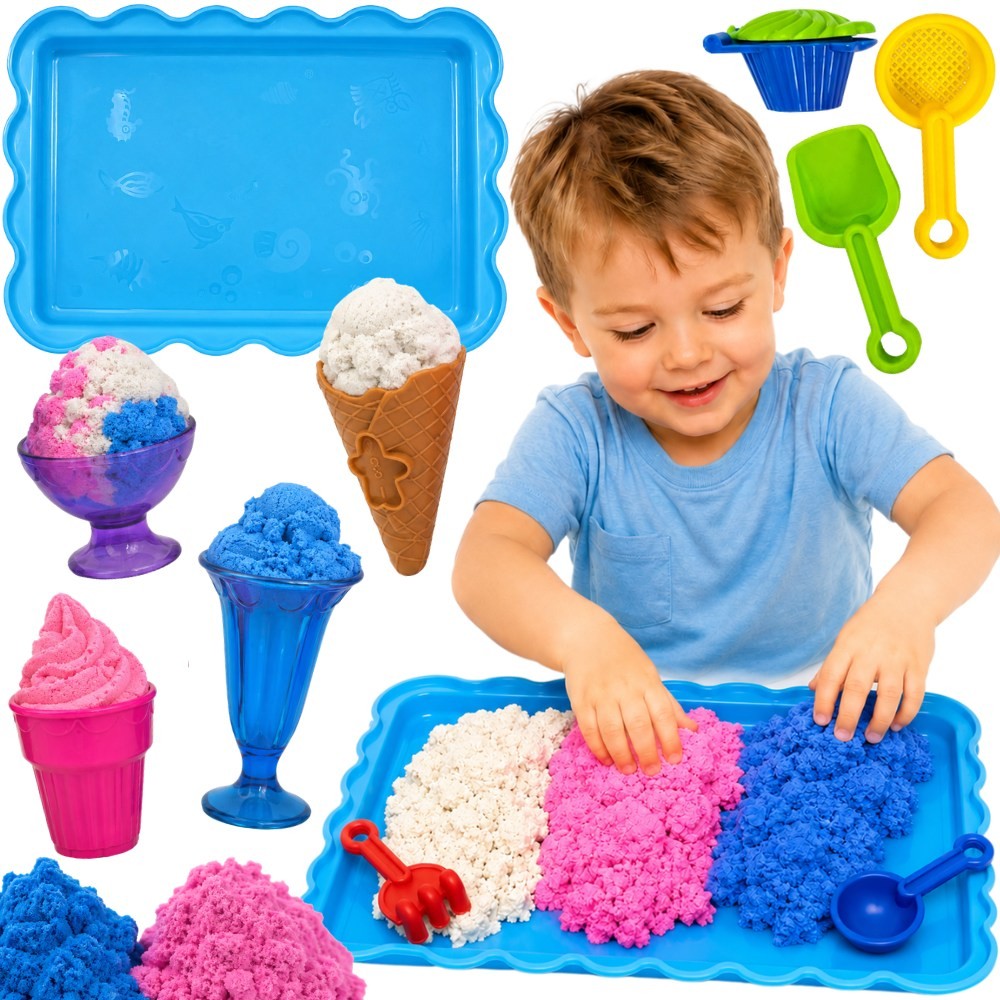 Woopie Sand Fairy Kinetic Sand Set Ice Cream Parlor Desserts 24pcs