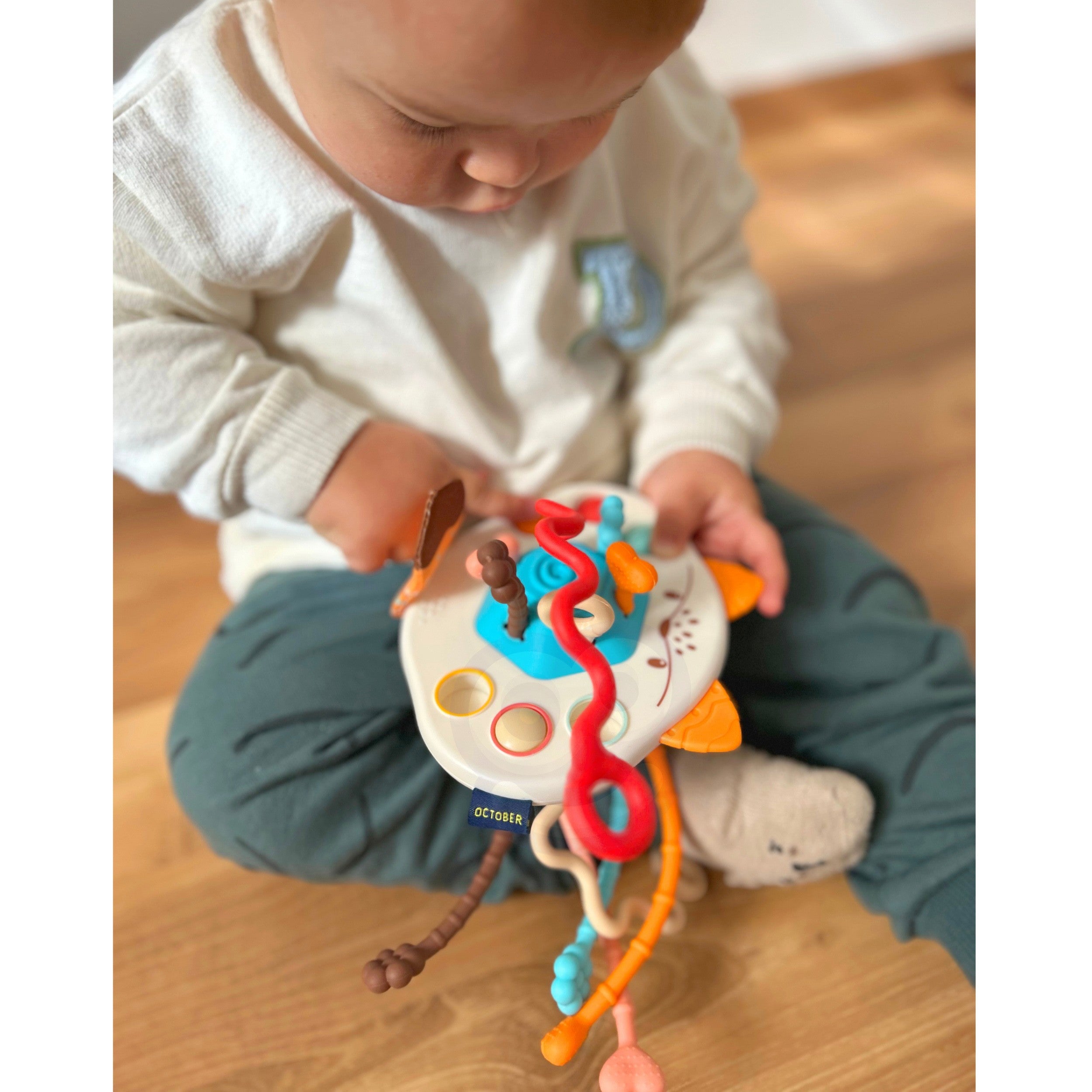 Woopie Baby Montessori Juguete sensorial Sonajero mordedor Zorro multifuncional