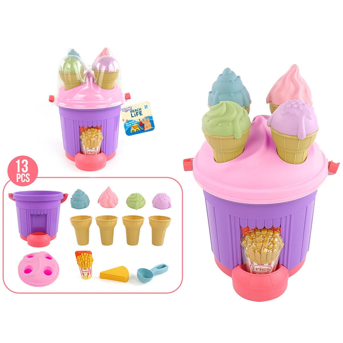 Woopie Sandbox Set Ice Cream Molda Balde de sorvete para areia