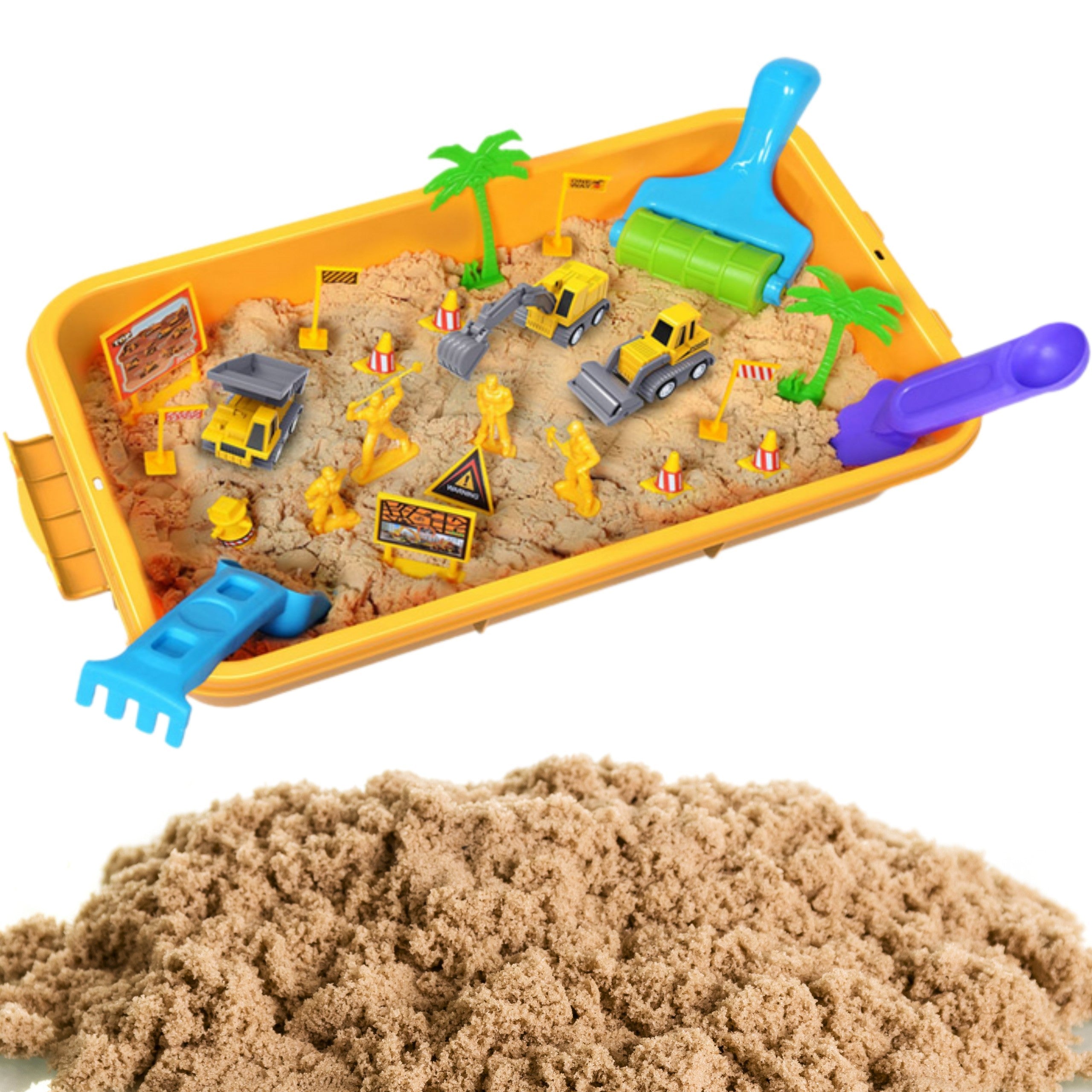 Woopie Kinetic Sand Stavební sada v kufru Vozidla 1kg