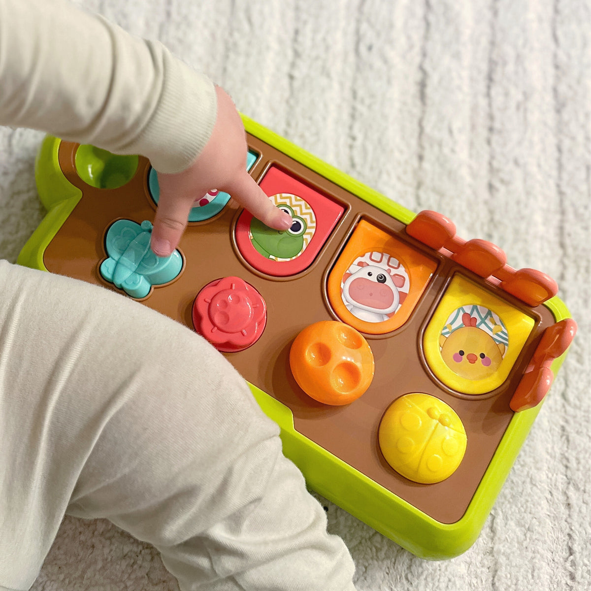 Woopie Bébé Jouet Éducatif Pop-up Animaux Happy Farm