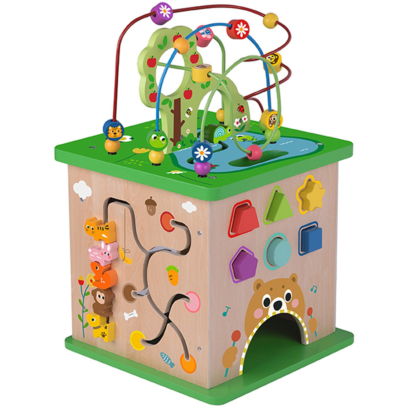 Tooky Toy Educational Cube Sorter Maze Intertwining Animals