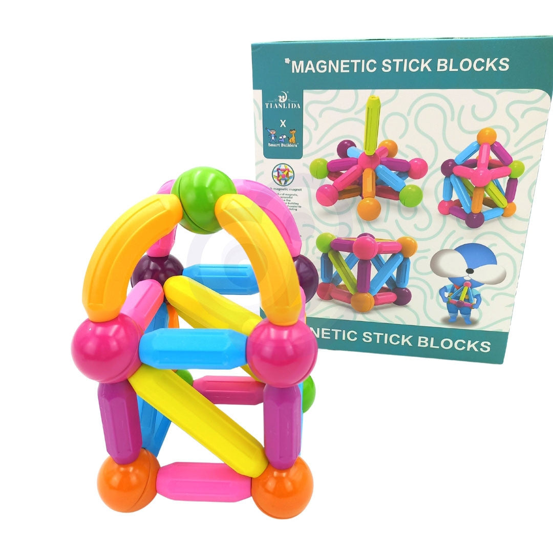 Woopie Klocki Magnetyczne Edukacyjne Duże Grube 38 Szt.