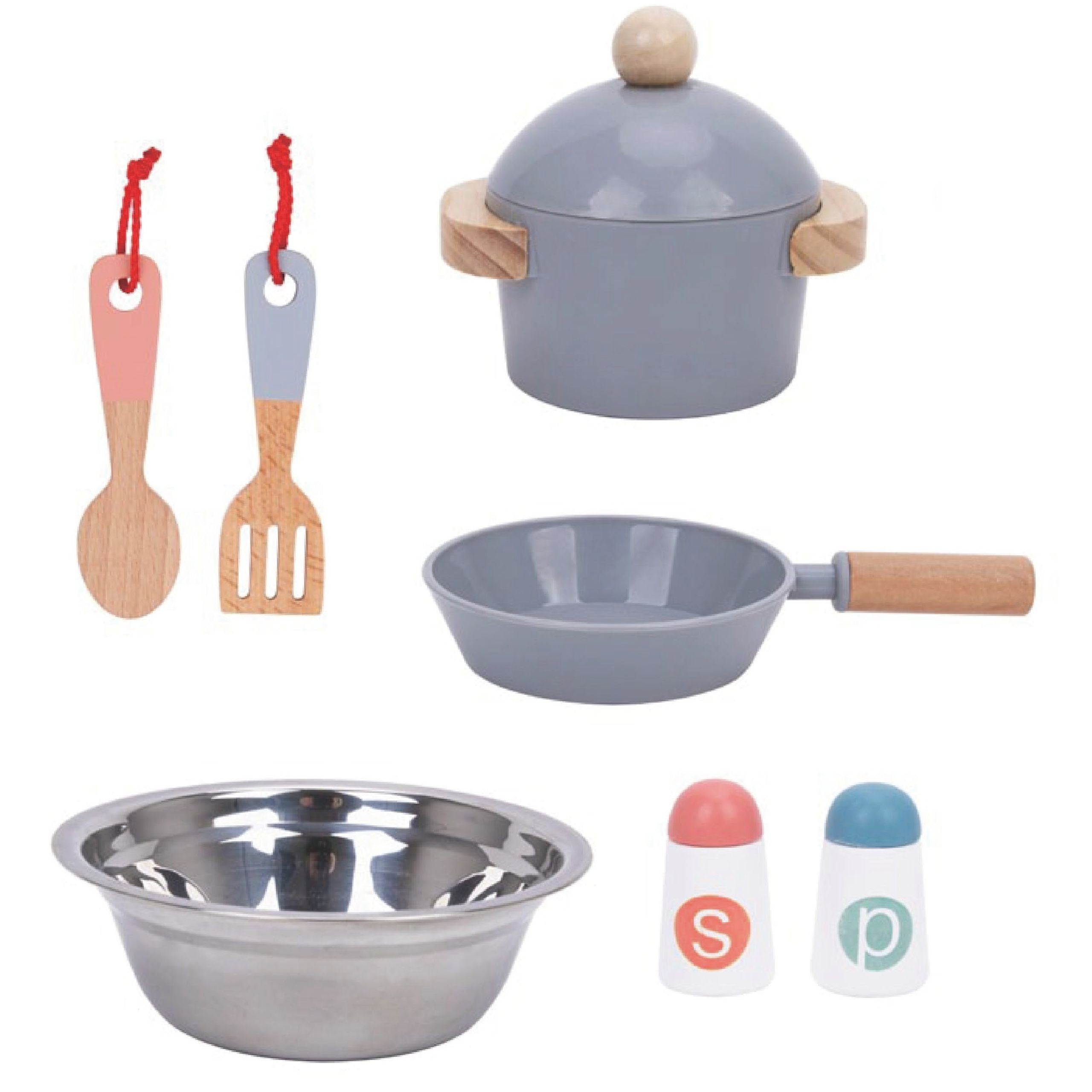 Cuisine en bois vert Tooky Toy avec accessoires
