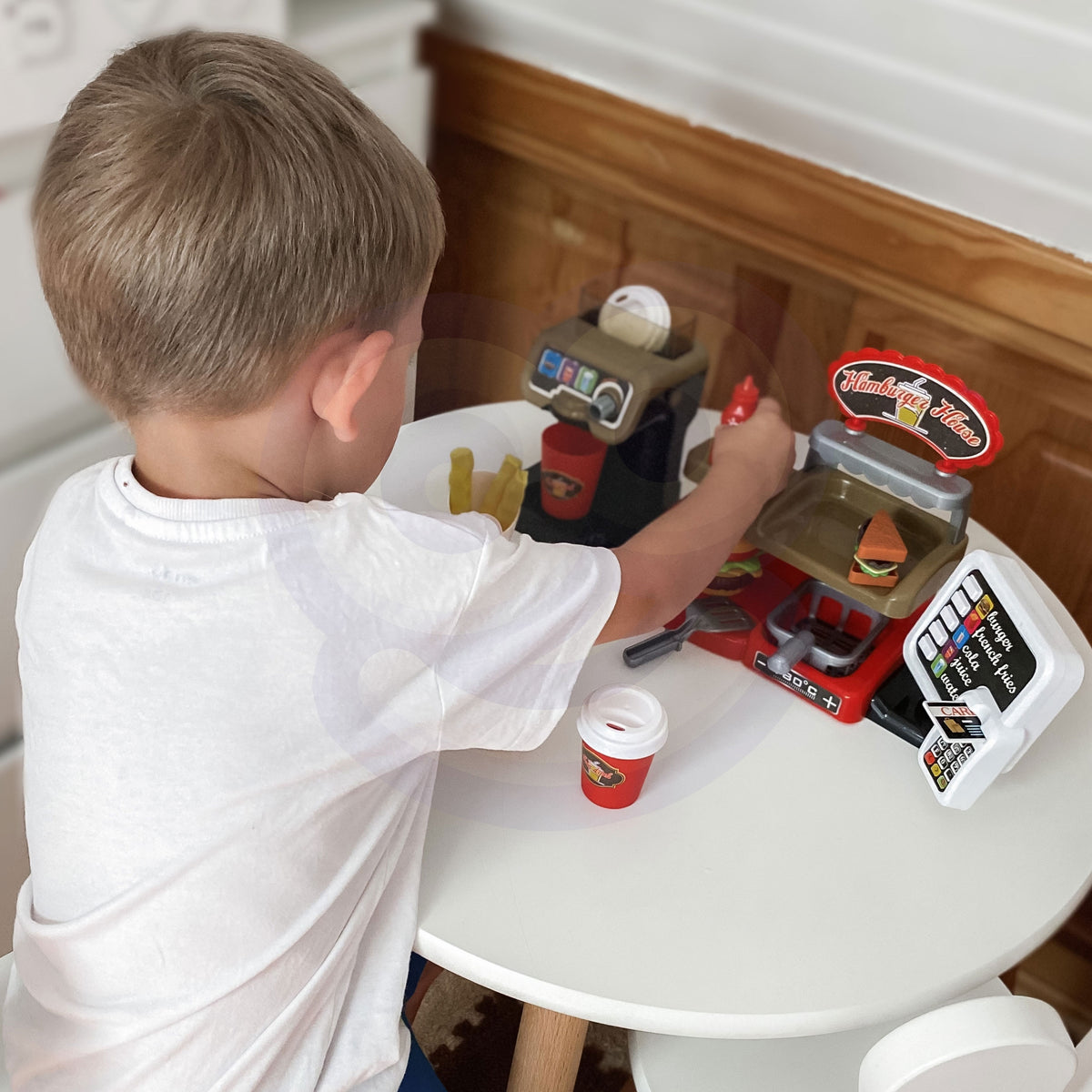 Woopie Fast Food Xxl Shop Caissier de Restaurant + Distributeur de Boissons