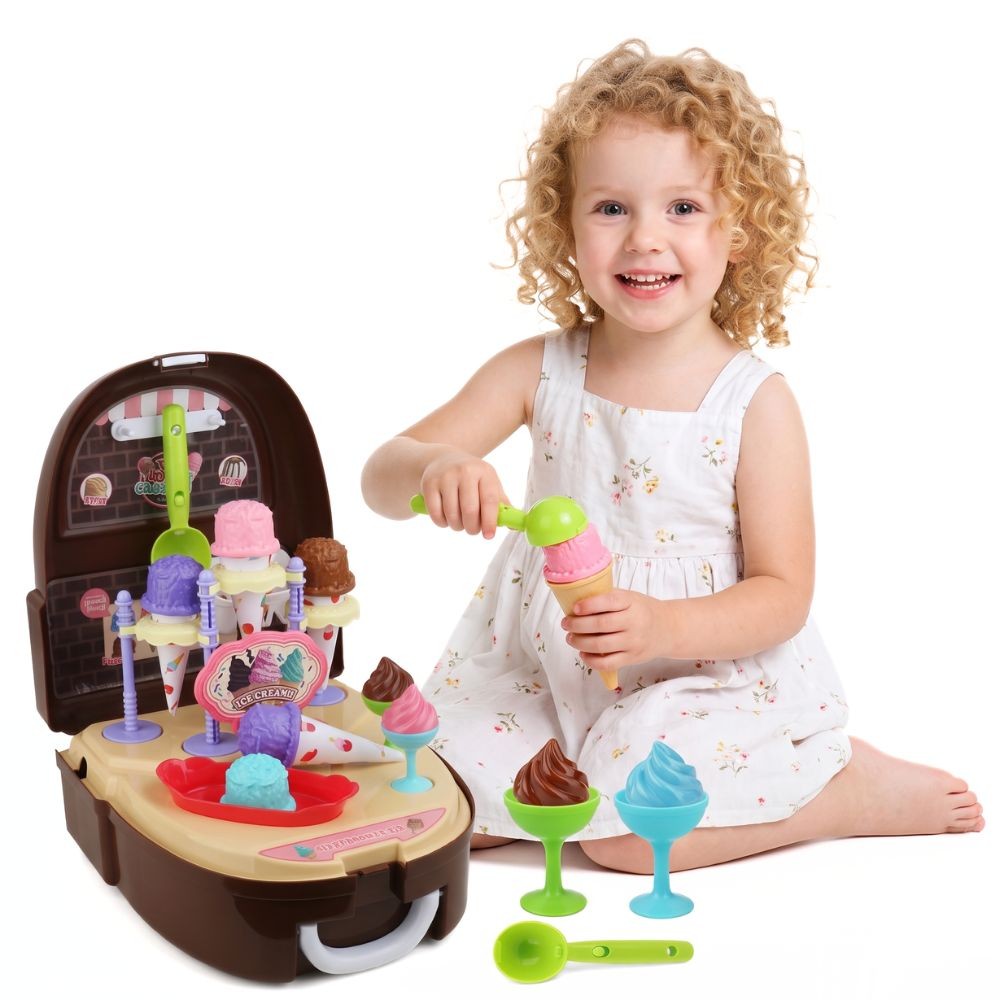 Комплект за игра Woopie Ice Cream Shop Кухня в раница 36 бр.