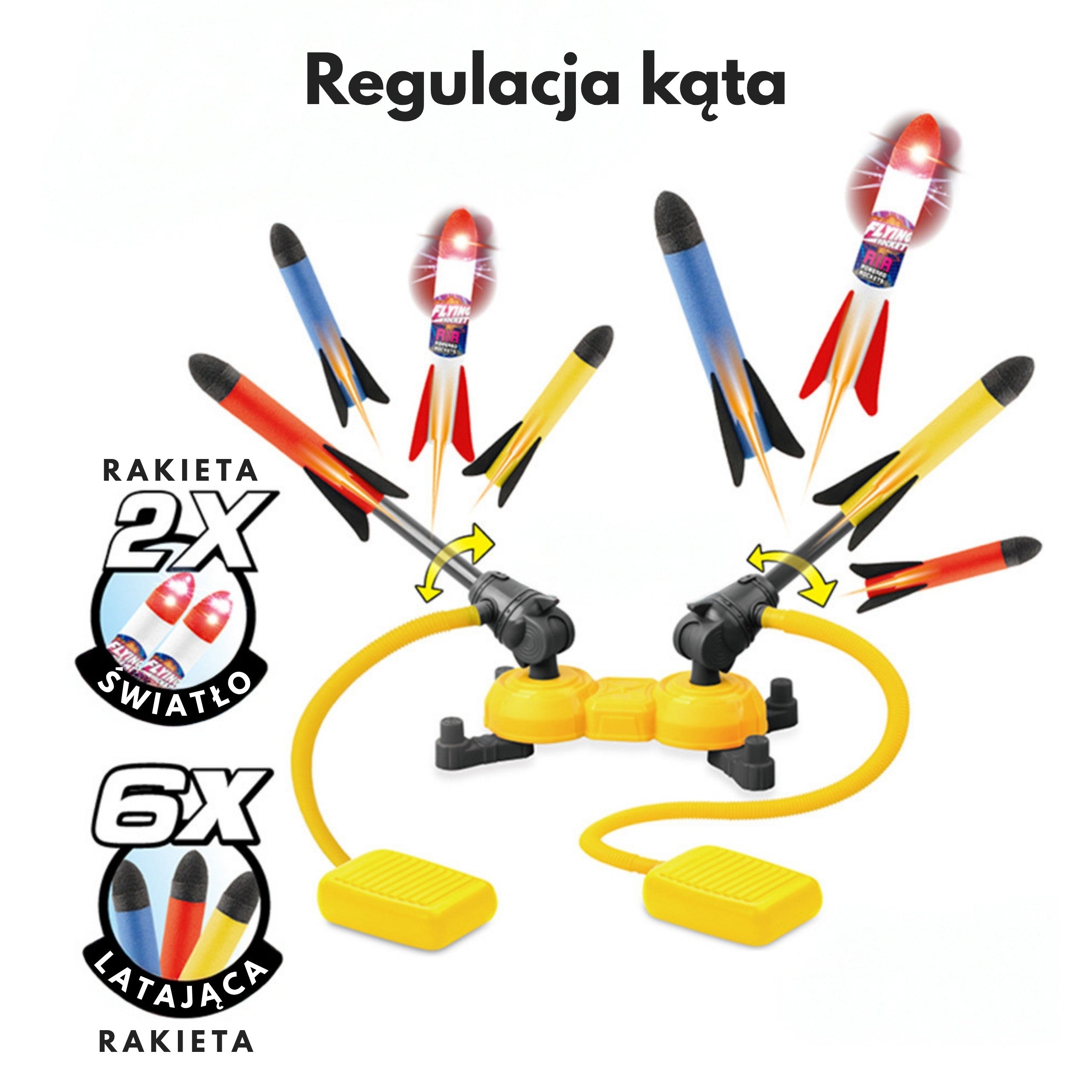 Woopie Double Foam Rocket Launcher 8pcs