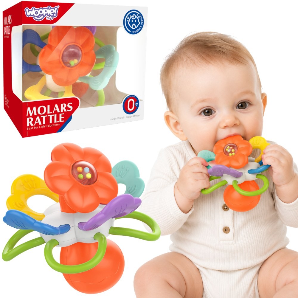 Woopie Baby Rattle Sensory Teether Flower 0m+