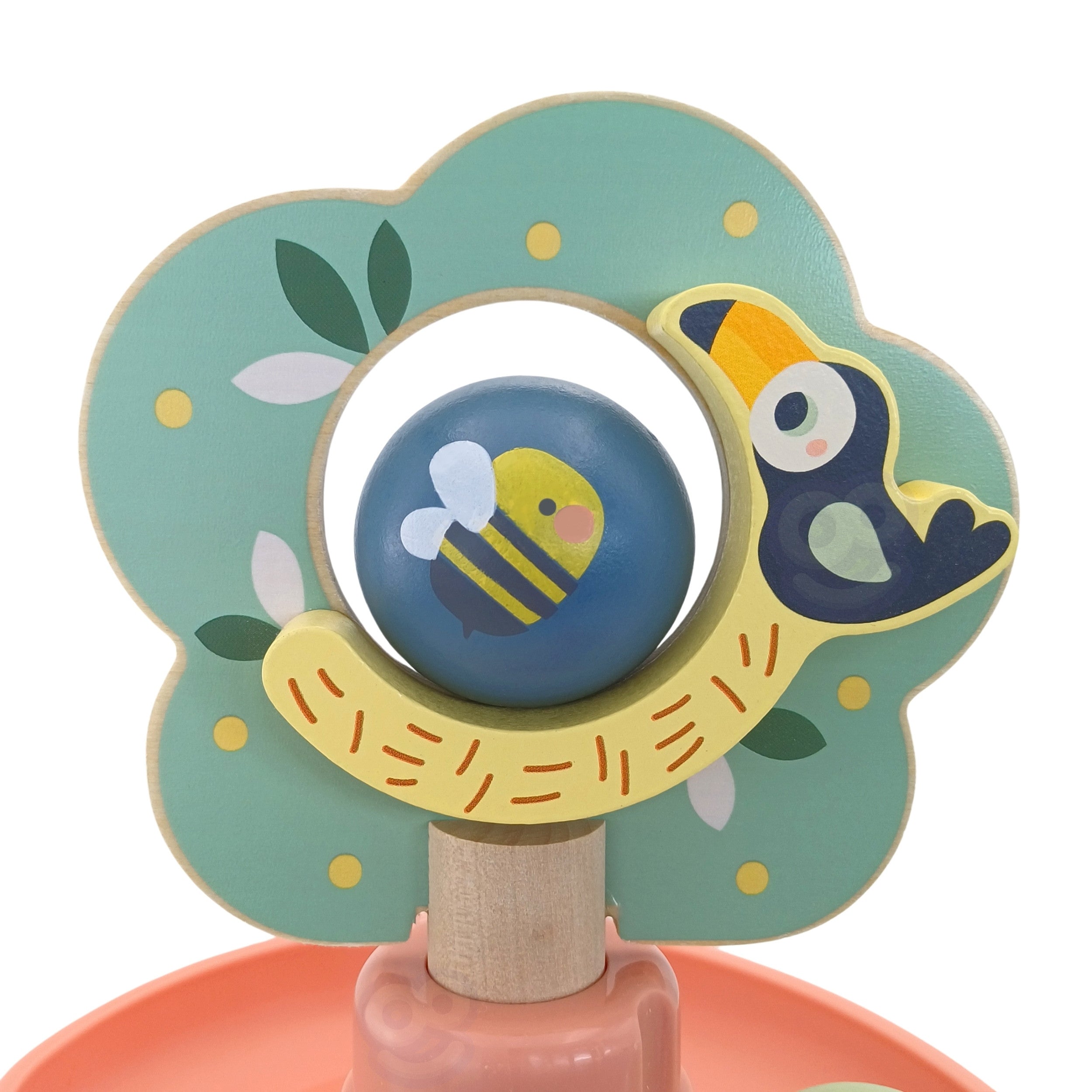 Woopie Green Wooden Ball Track Sensory Educational 6 Pcs.