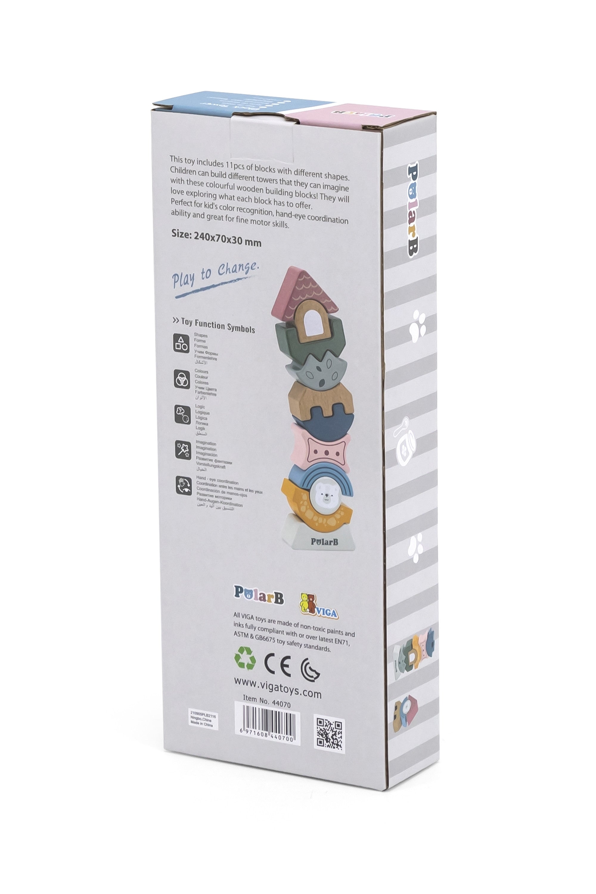 Viga Polarb Wooden Balancing Tower Puzzle