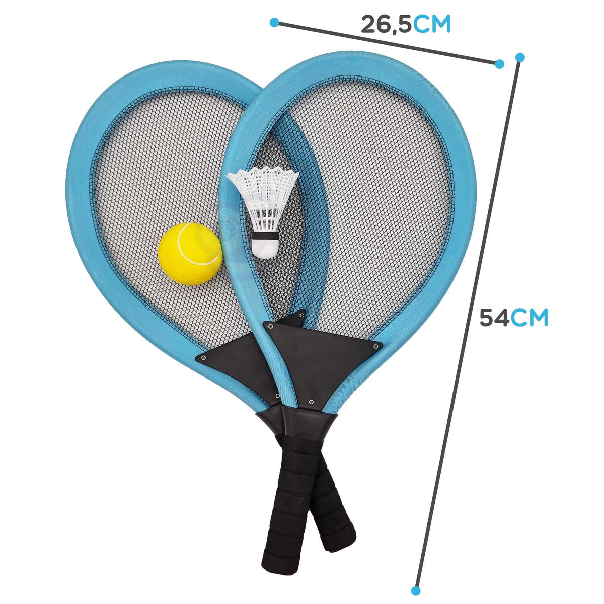 Woopie Large Tennis Badminton Rackets For Kids Set + Shuttlecock