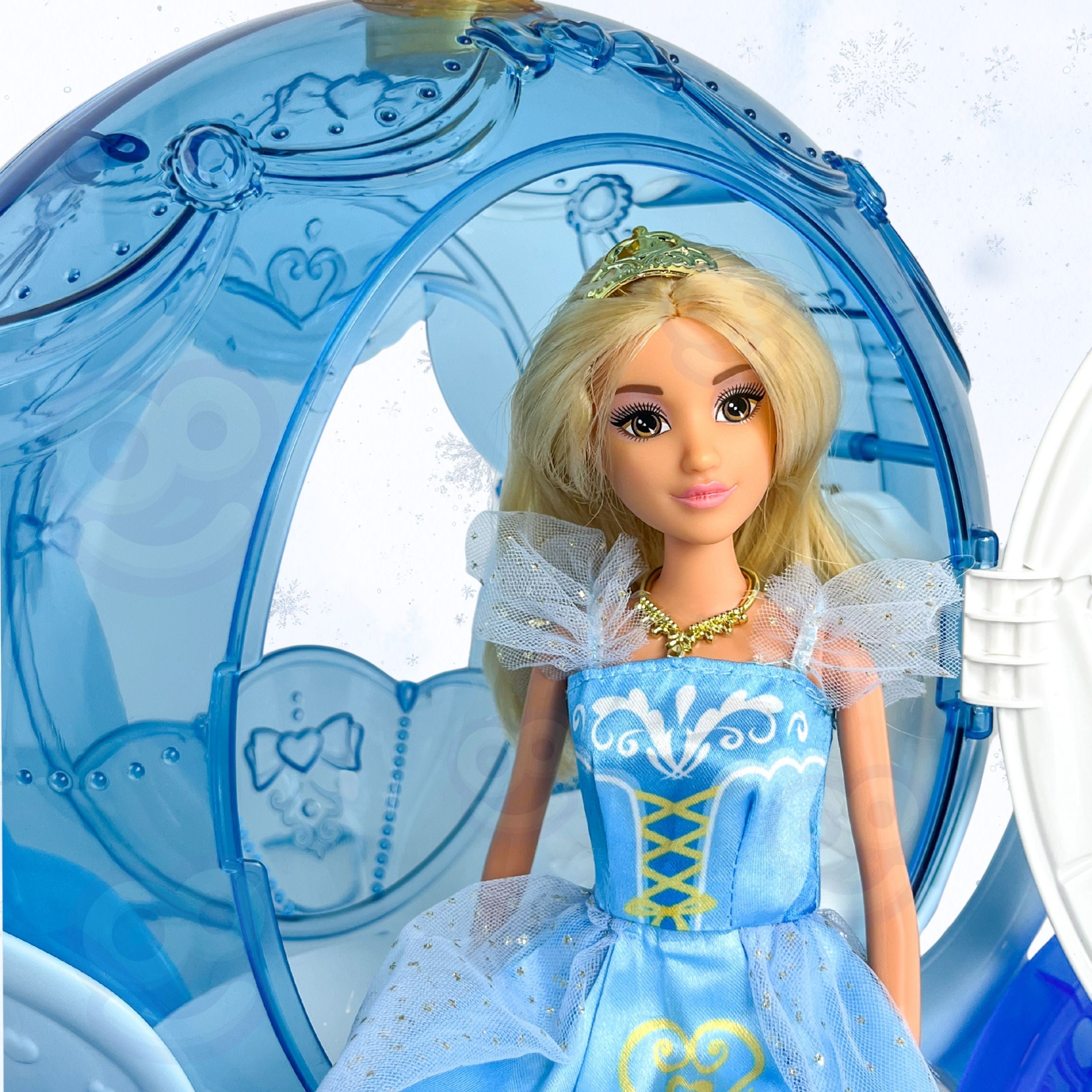 Woopie Royal Ice Princess Lily Doll And Magic Carriage Accessories
