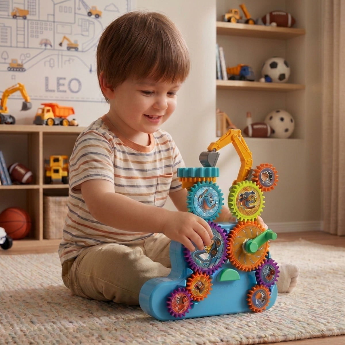 Woopie Interactive Construction Blocks Gears 18 st.