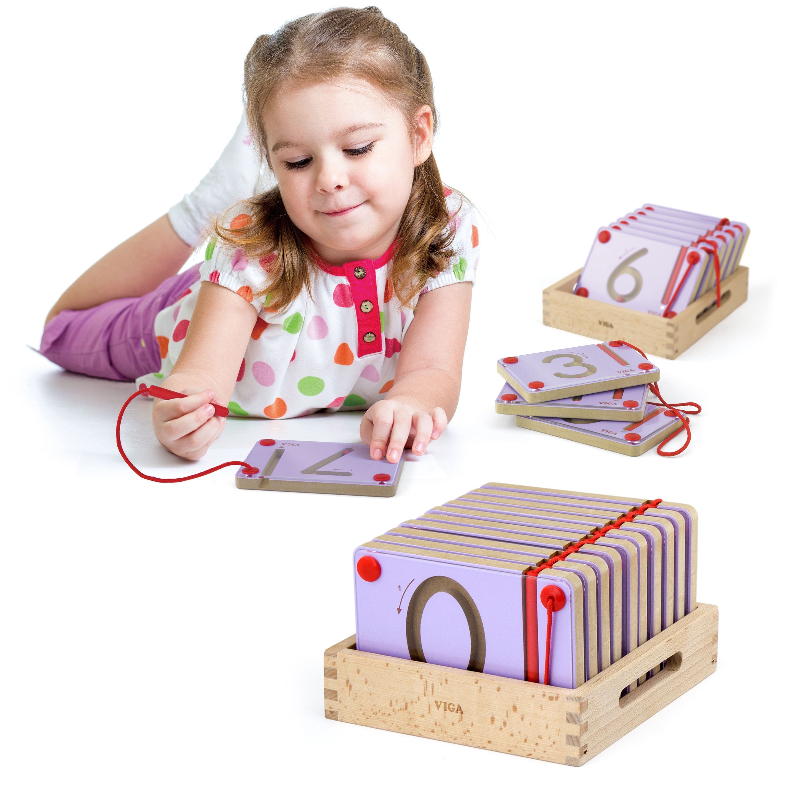 Magnetické tabule Viga Učíme se psát čísla Certifikát Fsc Montessori