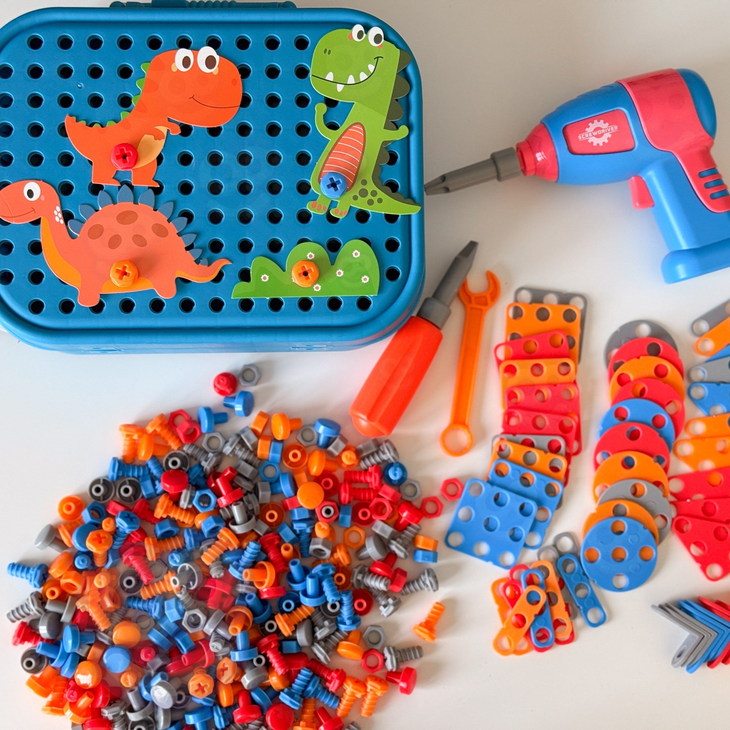 Woopie Diy Set Dinosaur Blocks Screws