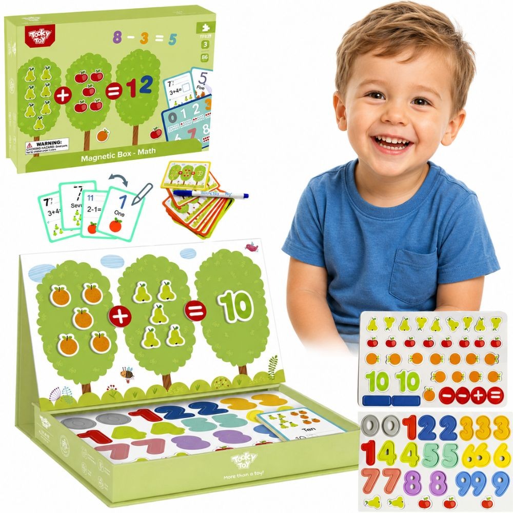 Tooky Toy Puzzle Montessori magnetic din lemn pentru copii