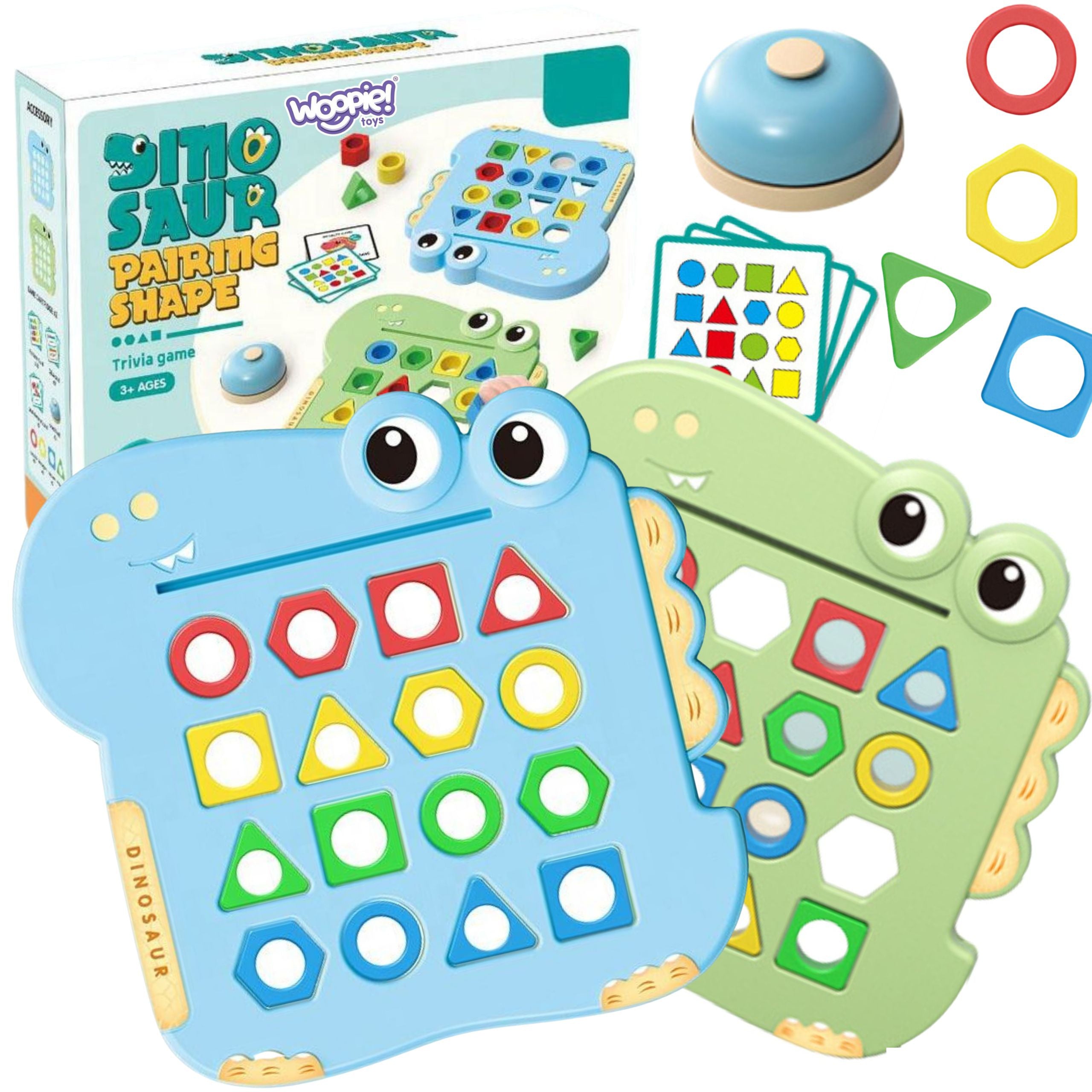 Woopie Montessori Dinosaur Puzzle Match Shapes Skill Game